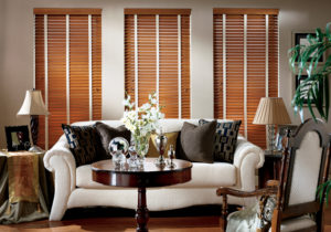 Parkland® Wood Blinds in the Living Room